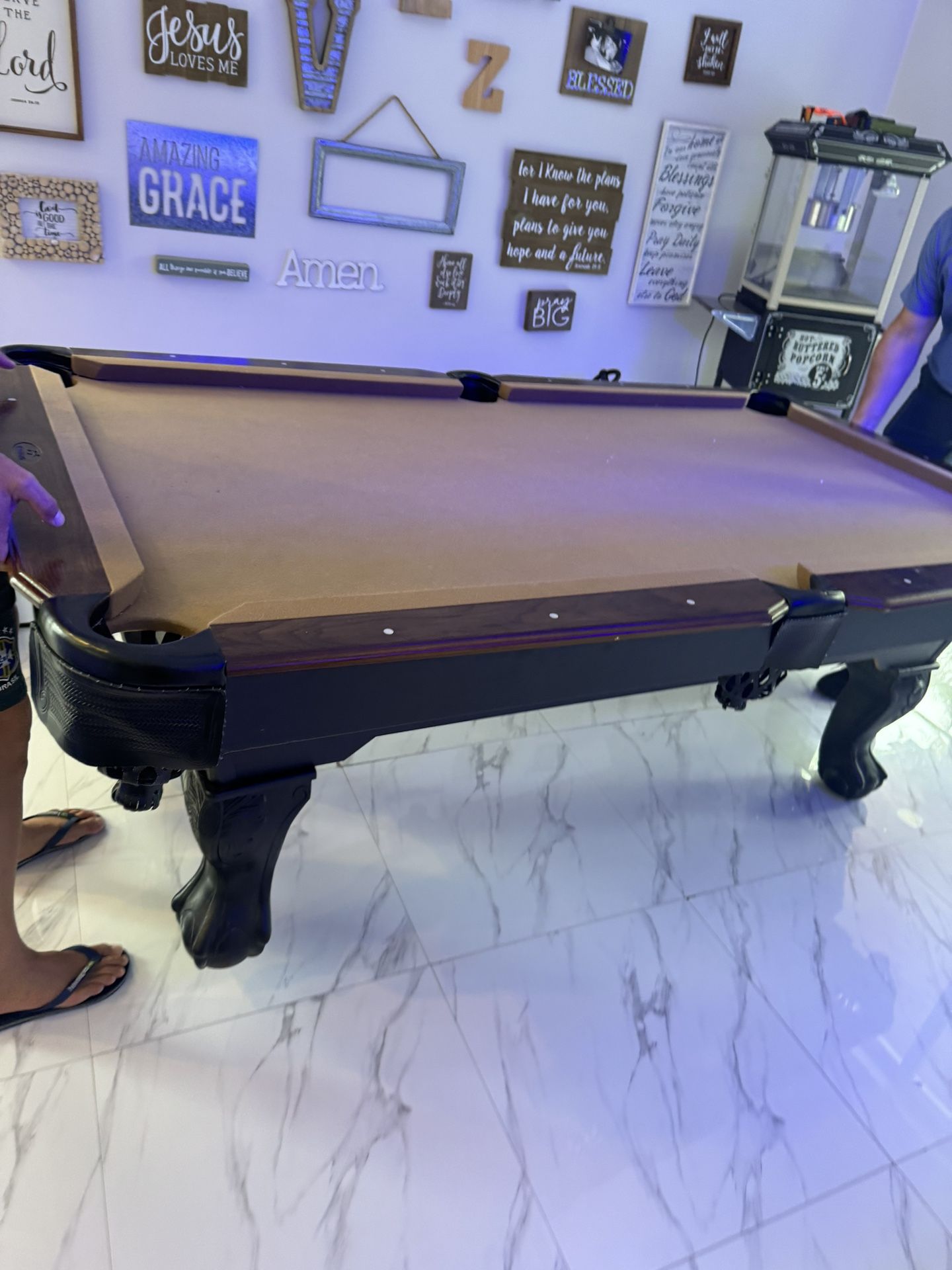 Brown Pool Table