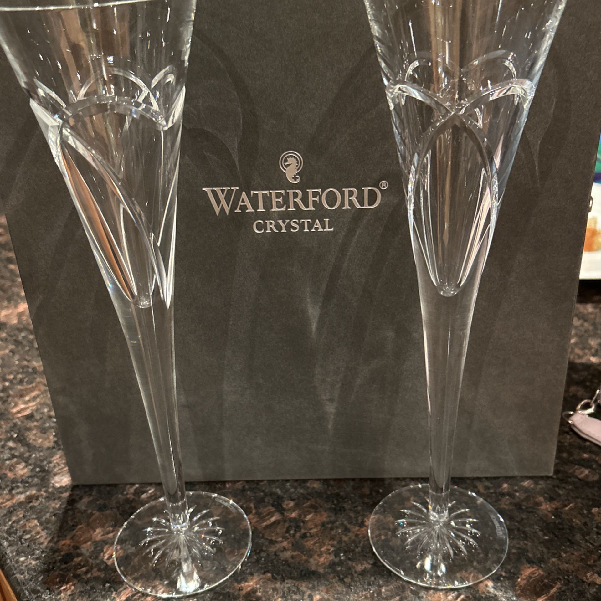 Waterford Champagne Flutes In Original Packaging