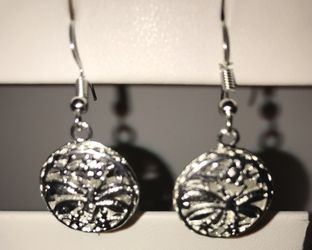 Dragonfly silver earrings
