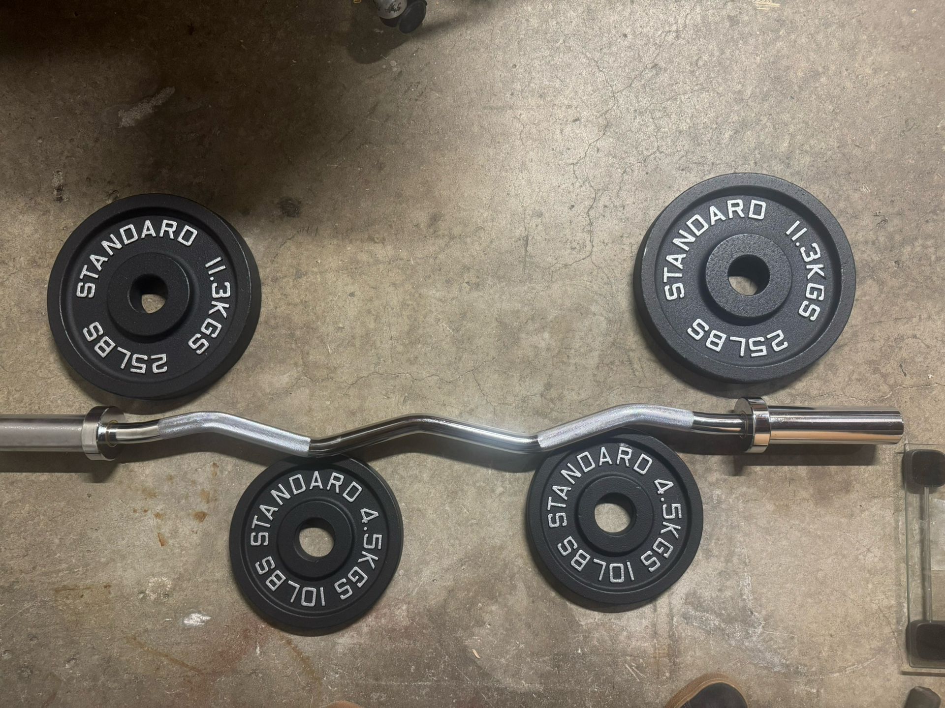 Olympic Weight Set 70 Lbs+ New Bar
