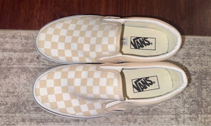 Yellow checkered Vans