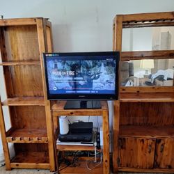 TV Stand With Side Shelves