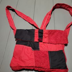 Red And Black Backpack, Quilted, High Quality 