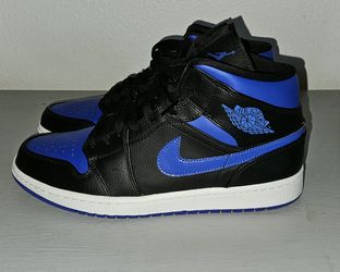 Nike Air Jordan 1 Mid 'Black Hyper Royal'