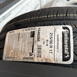 2x 215/50 R17 91h Continental Tires Brand. New I Was Sold The Wrong Size From Walmart