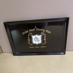 Tray and 6 Glasses From Irvine Coast Country Club 