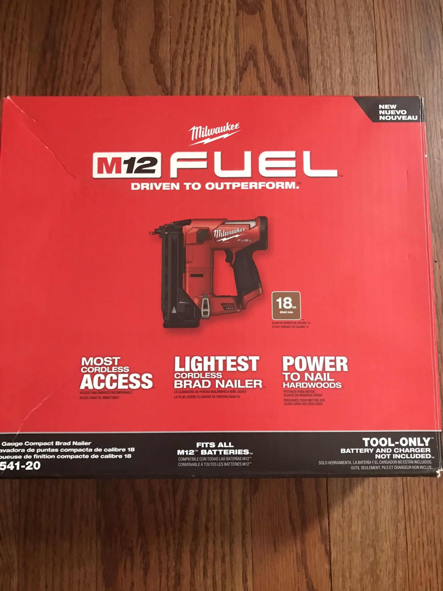 Milwaukee Fuel M12 18Ga Brad Nailer Tool Olny Brand new