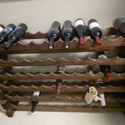 WOOD WINE RACKS TWO-Self Stacking-EACH RACK HOLDS 72 BOTTLES