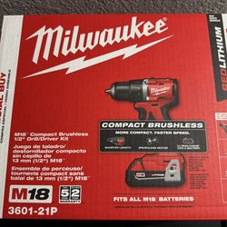 Milwaukee Compact Brushless 1/2" Drill/Driver Kit