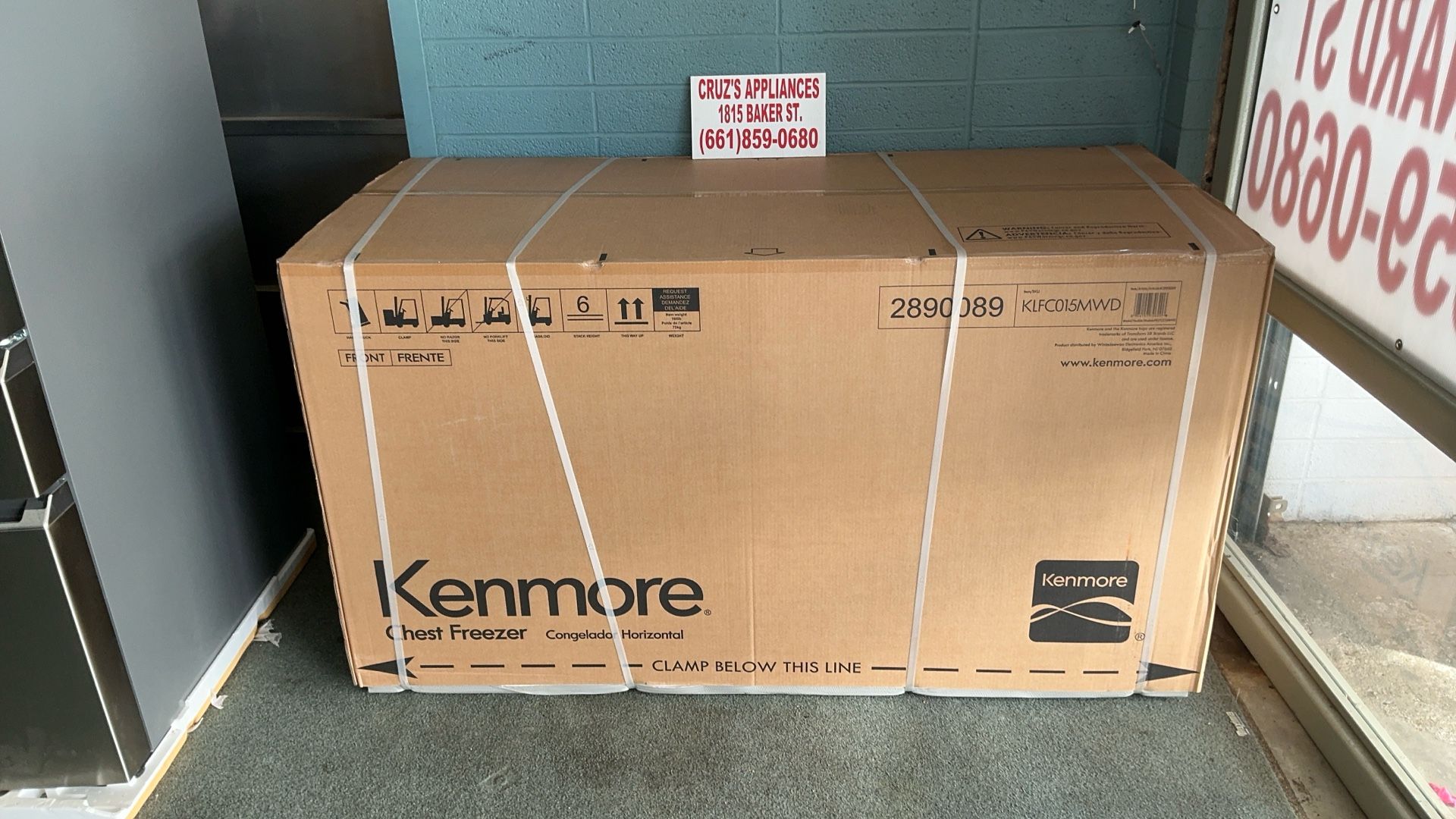 Cruz S Appliances Brand New Kenmore Garage 14.8 Cu Ft Chest Freezer White $500