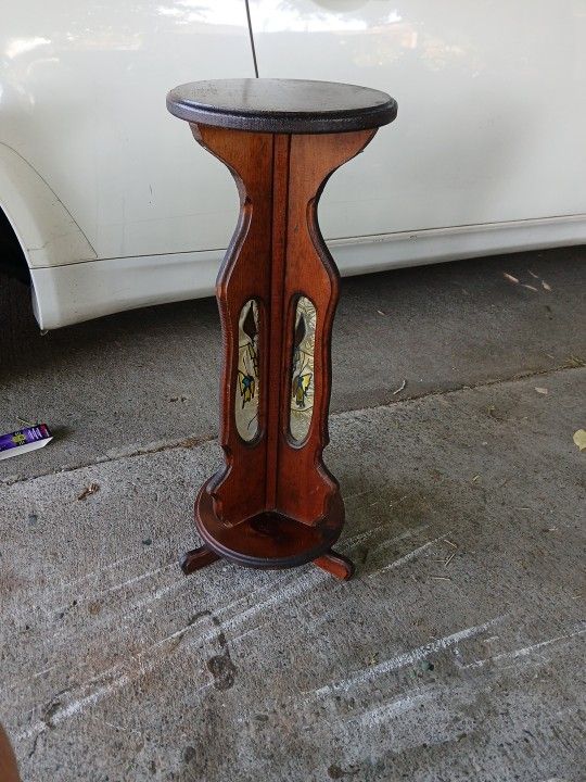 2-Tier Round All Wood Plant Stand/ Display Stand