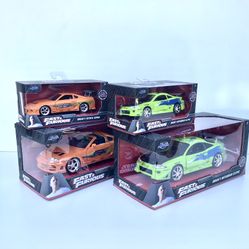 Fast And Furious Jada Set Of 4 Cars
