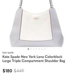 Kate Spade New York Lena Colorblock Large Triple Compartment Shoulder Bag