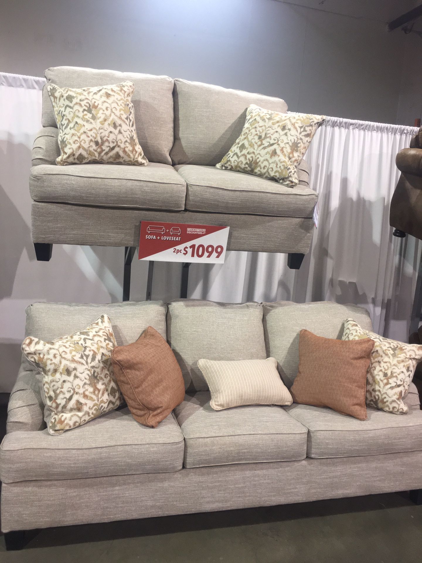 2Pc Sofa and Loveseat Set Sale