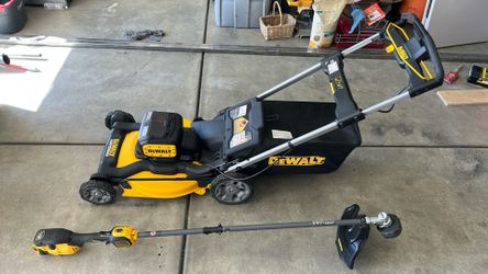 Lawnmower and weed Eater dewalt