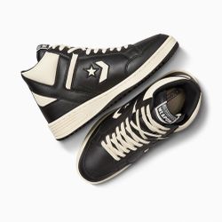Men’s Converse Weapon Sz 11.5 High “Black & White” “Larry Bird” Boston Celtics 33 Retro OG classics leather mid  