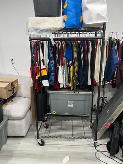 Brown Clothing Rack