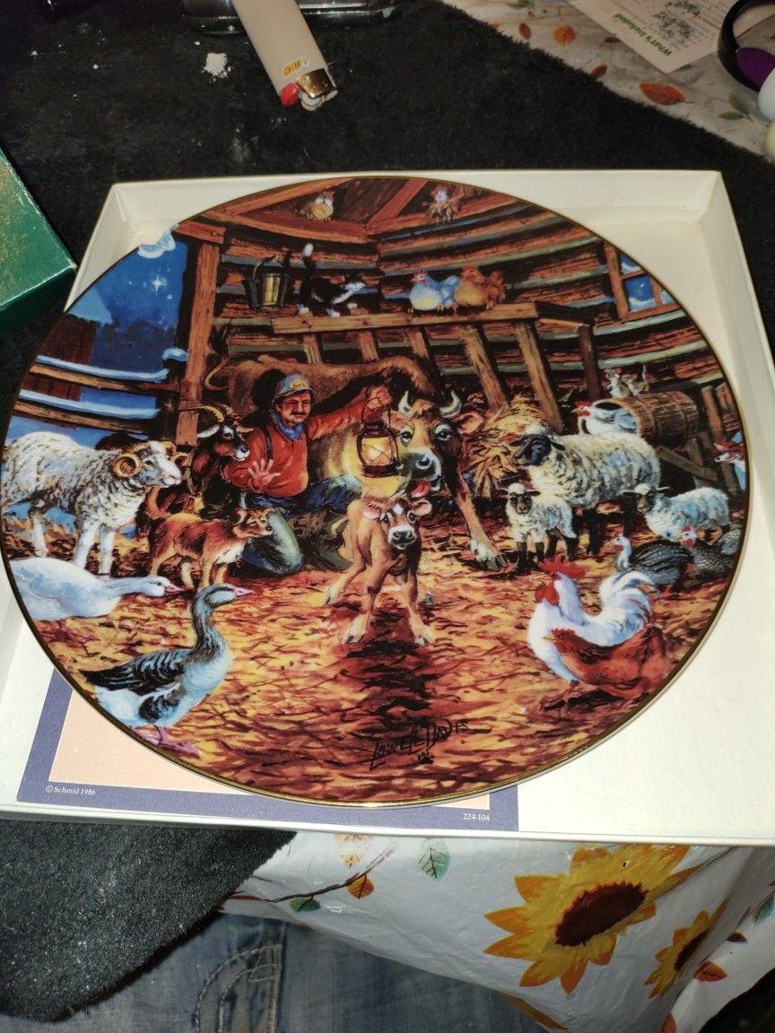 Lowell Davis Vintage 1987 Country Christmas Plate