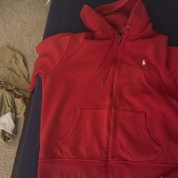 Red Polo Ralph Lauren Zip Up