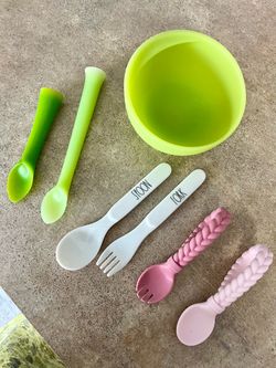 Bowl and spoons for baby. $10 all set.