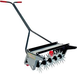 Aerator Lawn Brinly 18" Premium Push Spike  with 3D Steel Tines & Weight Tray