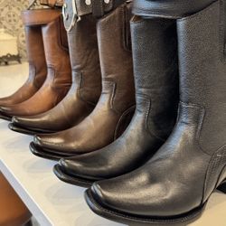 Botas Vaqueras Para Hombre , Botas De Piel , 