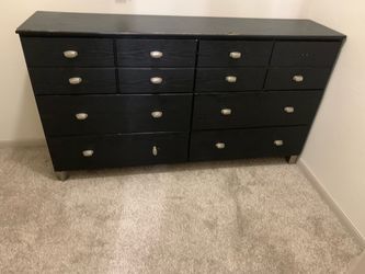 Black 12-Drawer Dresser – Must Go by Sat