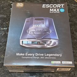 NEW SEALED UNTOUCHED Escort MAX 360 MKII Bluetooth Radar Detector (Blue Edition) $599