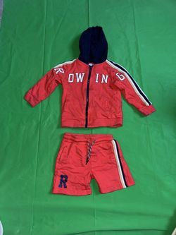 Mayoral Hoodie and Shorts Set with Stripes Sz. 2  
