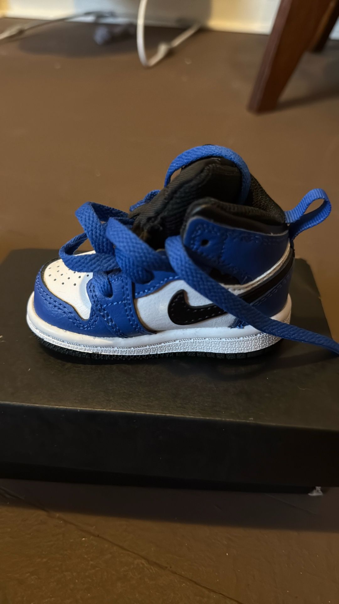 Jordan 1 MID (TD) royal blue black and white