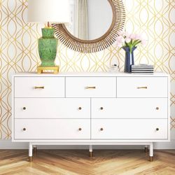 White & gold dresser. Pick Up In Streeterville