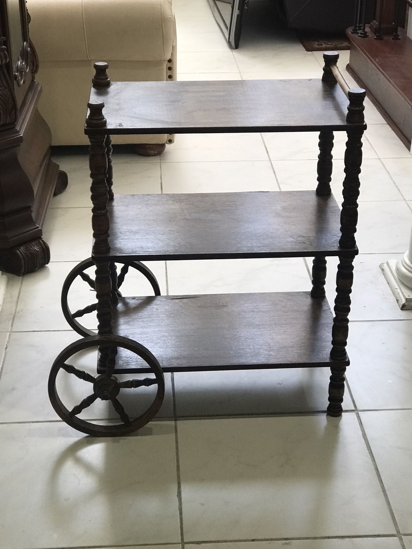 Sofa King Comfortable Antique Breakfast Cart For Sale! Free Local Delivery 🚚