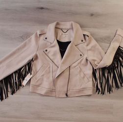 Idyllwind suede moto jacket with fringe