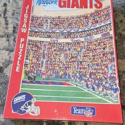 New York Giants Jigsaw Puzzle (513 pcs) "FANDEMONIUM!" (1994) 21 1/4" × 15" Artwork By John Holladay. Brand New Factory Sealed!