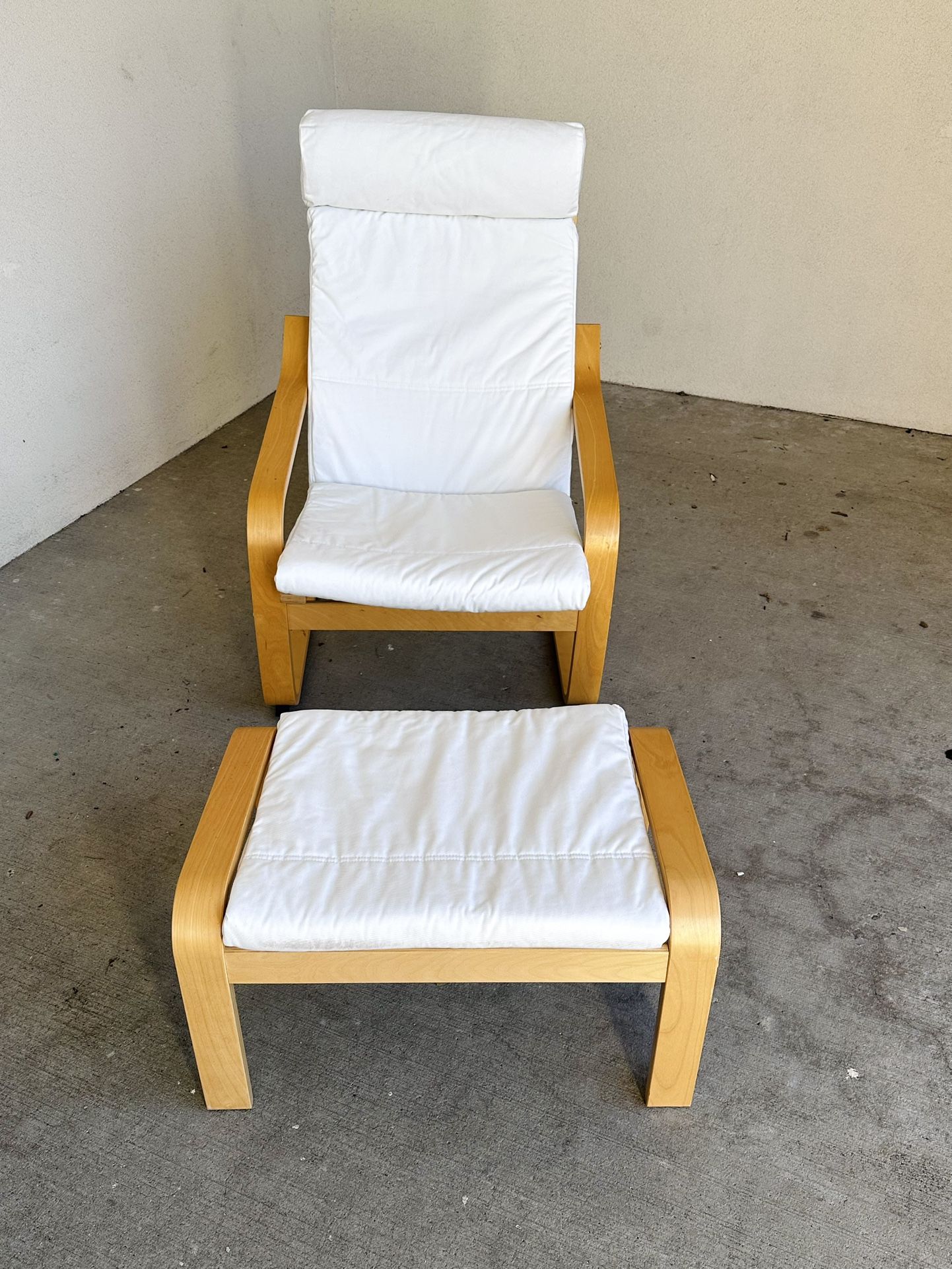 Ikea Chair and Ottoman