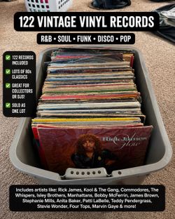 122 Vinyl Records Lot — 80s R&B, Soul, Funk, Disco, etc.