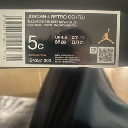 Brand new Shoes -Jordan 4 Rare Air OG Toddler-$50
