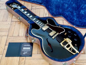 2014 Gibson Memphis ES-355 Bigsby VOS Richlite '57 Classic Pickups Ebony w/ Hard Case & COA