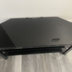 Black Glass Tv Stand