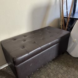 Leather Ottoman 