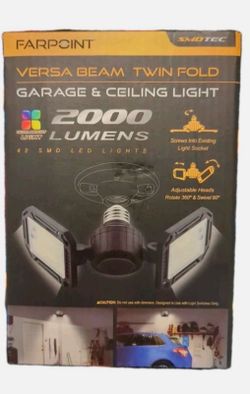 💡 Farpoint Versa Beam Twin Fold Garage & Ceiling Light💡