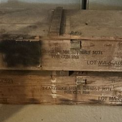 Vintage Wooden Ammo Crates