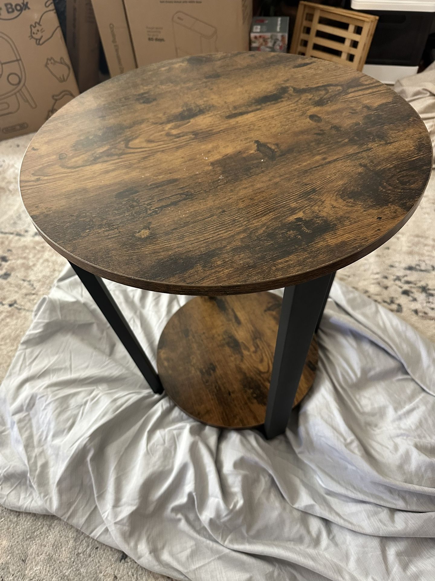 Dark Finish Wood Table (make Offer)