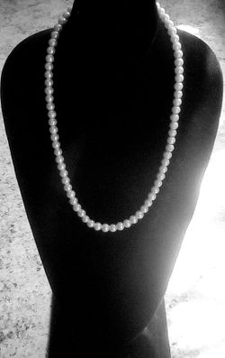 Akoya + Pearl Necklace 22" White Fresh Water Culture 