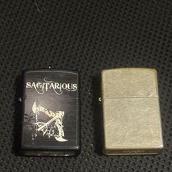 Two Zippo type lighte