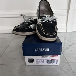 Sperry Angelfish Black Houndstooth - Size 8