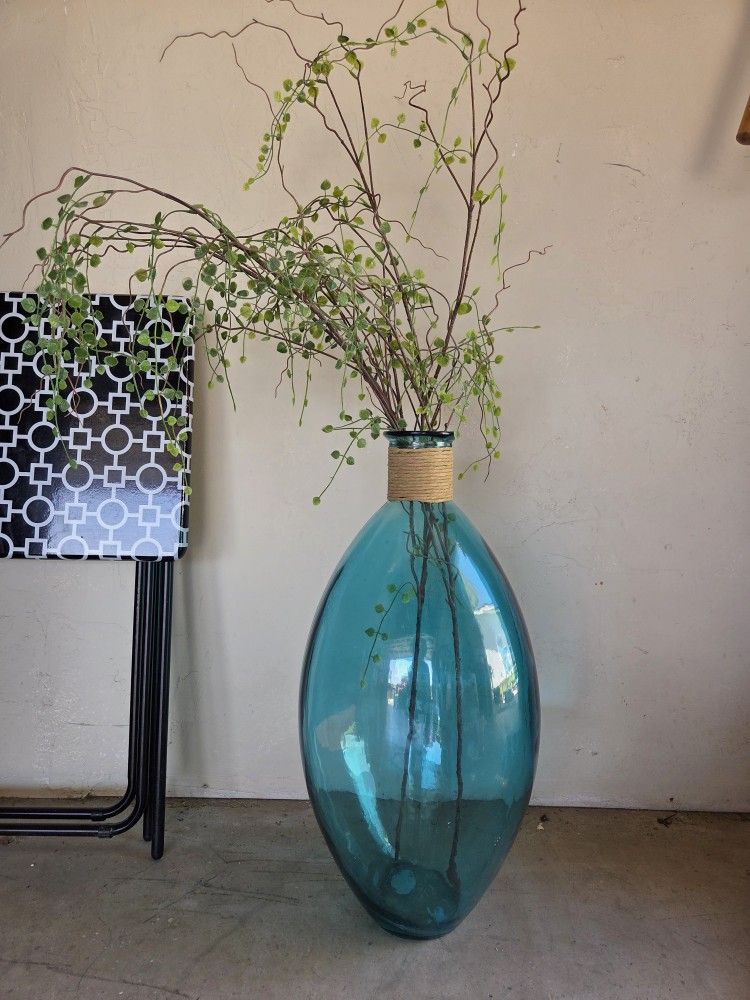 26" Tall Glass Flower Vase