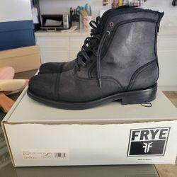 Frye Brayden Bal Lace Up 87979 Mens Black Leather Zipper Casual Dress Boots size 11 Mens
