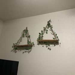 2 Hanging Shelves/wall decor
