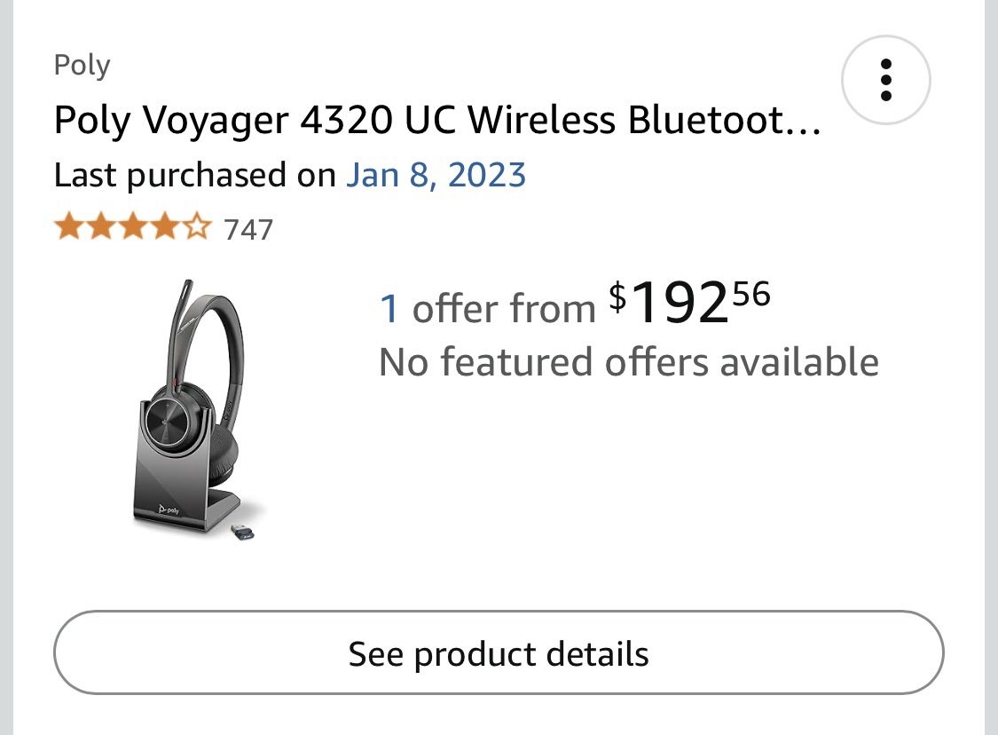 Plantronics Voyager 4320 UC Gaming Headset
